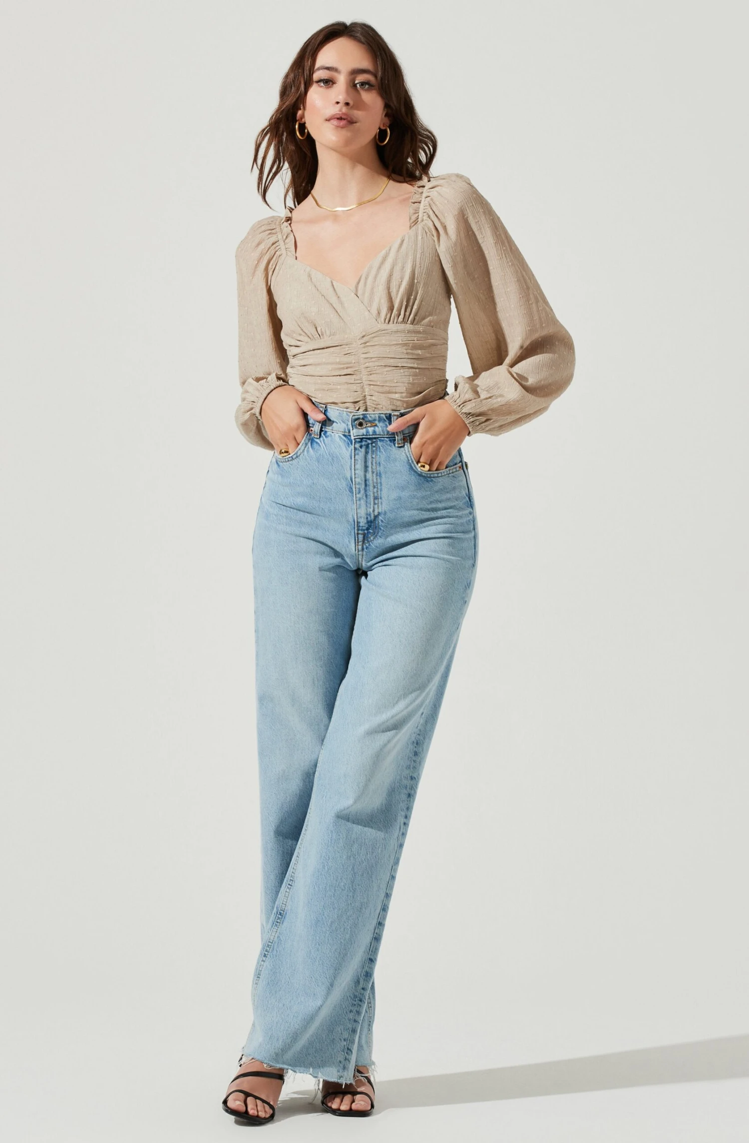 Swiss Dot Puff Sleeve Top 4 Swiss Dot Puff Sleeve Top - Image 2