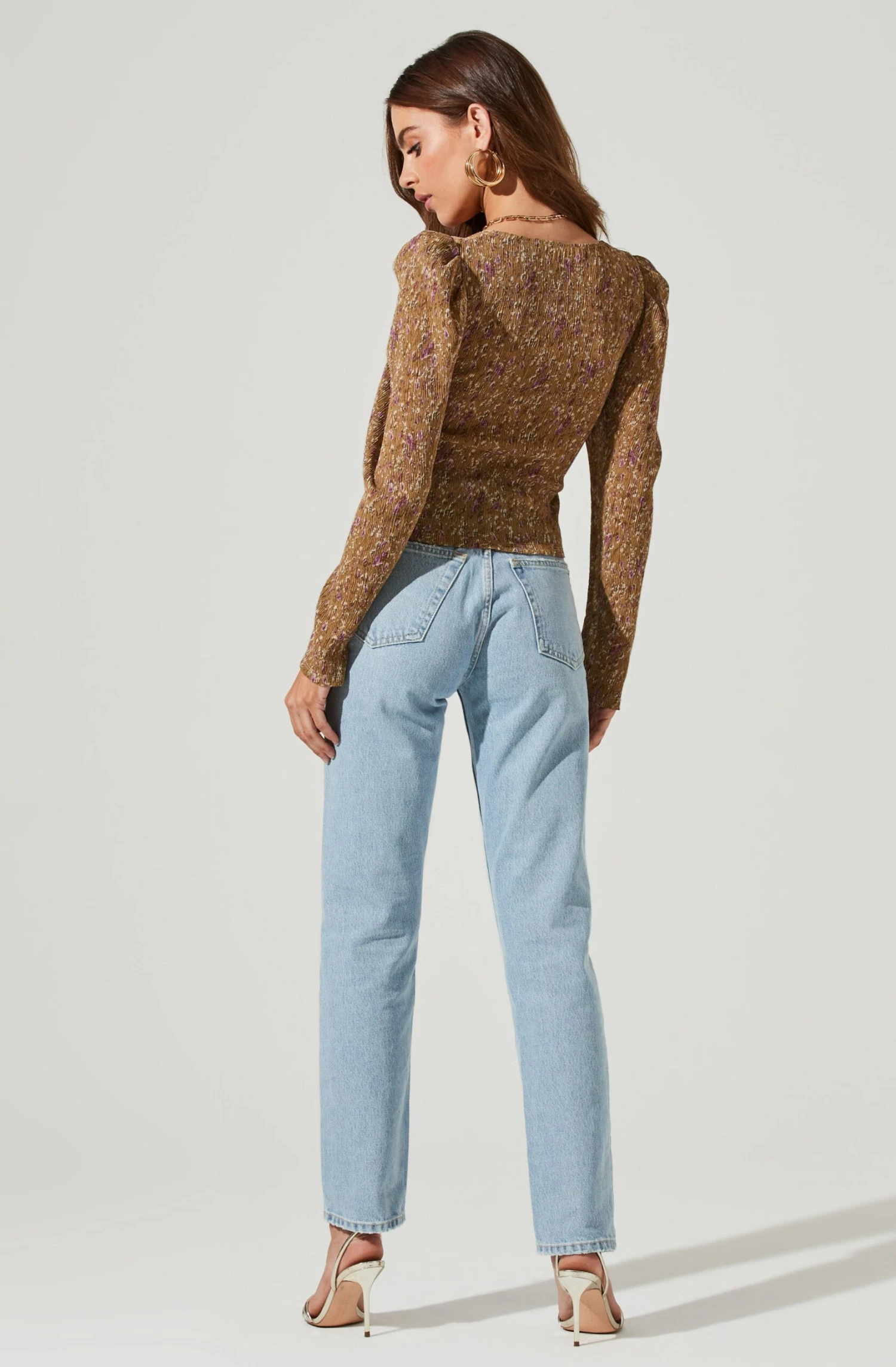 Long Sleeve Floral Cinched Bust Top 13 Long Sleeve Floral Cinched Bust Top - Image 11