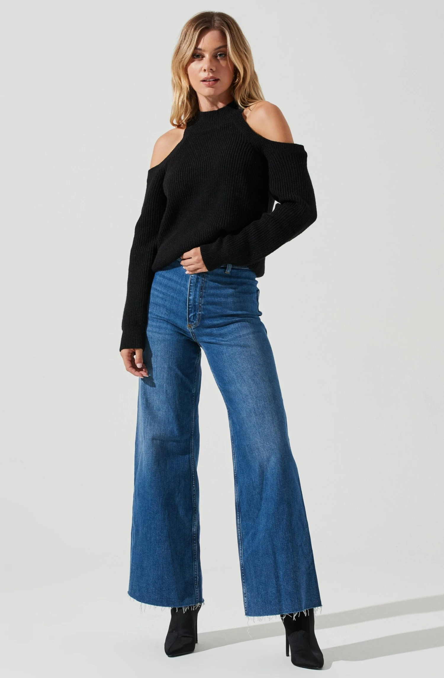 Cold Shoulder Mock Neck Sweater 9 Cold Shoulder Mock Neck Sweater - Image 7