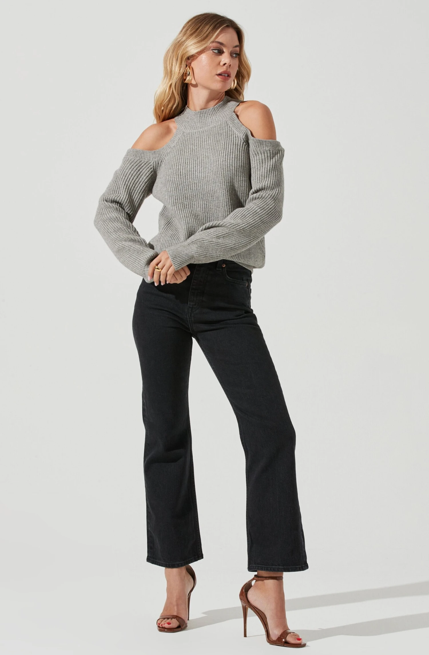 Cold Shoulder Mock Neck Sweater 13 Cold Shoulder Mock Neck Sweater - Image 11