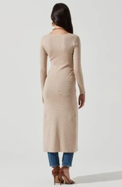 Hi Slit Cross Front Sweater -Astr The Label Shop AT16985 CREAM 1220