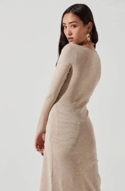 Hi Slit Cross Front Sweater -Astr The Label Shop AT16985 CREAM 1225