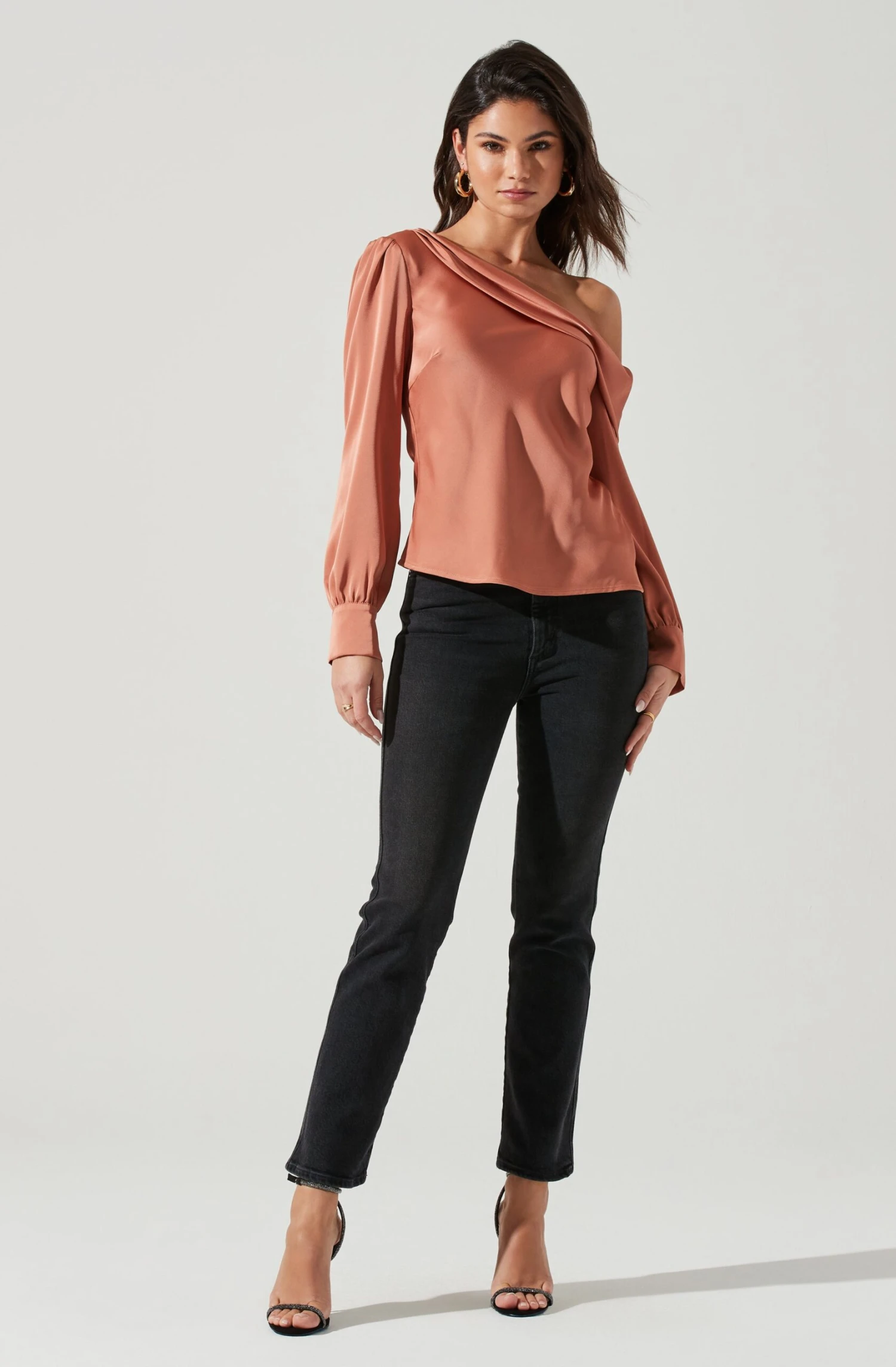 Ellen Draped Off Shoulder Long Sleeve Top 4 Ellen Draped Off Shoulder Long Sleeve Top - Image 2