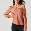 Ellen Draped Off Shoulder Long Sleeve Top