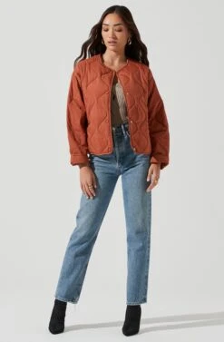 Lightweight Padded Jacket 22 Lightweight Padded Jacket -Astr The Label Shop AT17062 CLAY 1109