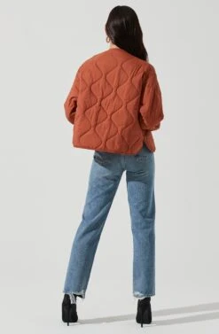 Lightweight Padded Jacket 25 Lightweight Padded Jacket -Astr The Label Shop AT17062 CLAY 1123