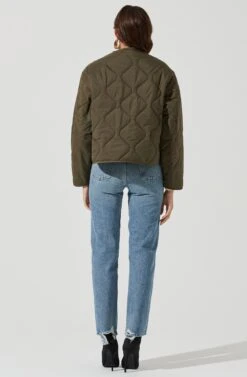 Lightweight Padded Jacket 18 Lightweight Padded Jacket -Astr The Label Shop AT17062 GREEN 1812