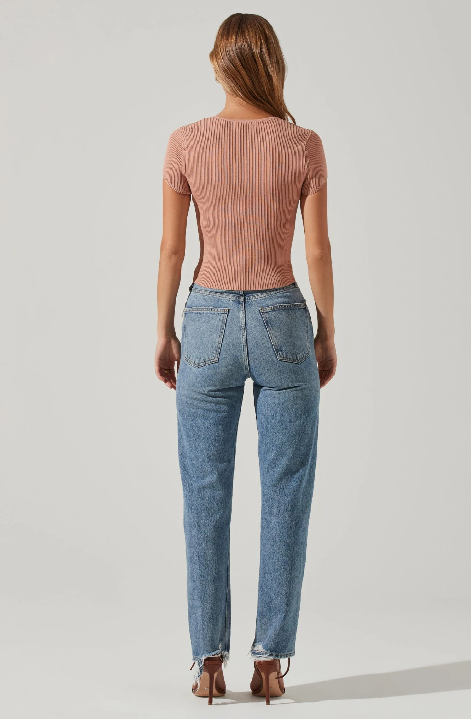 Cap Sleeve Ribbed Sweetheart Top 6 Cap Sleeve Ribbed Sweetheart Top - Image 4