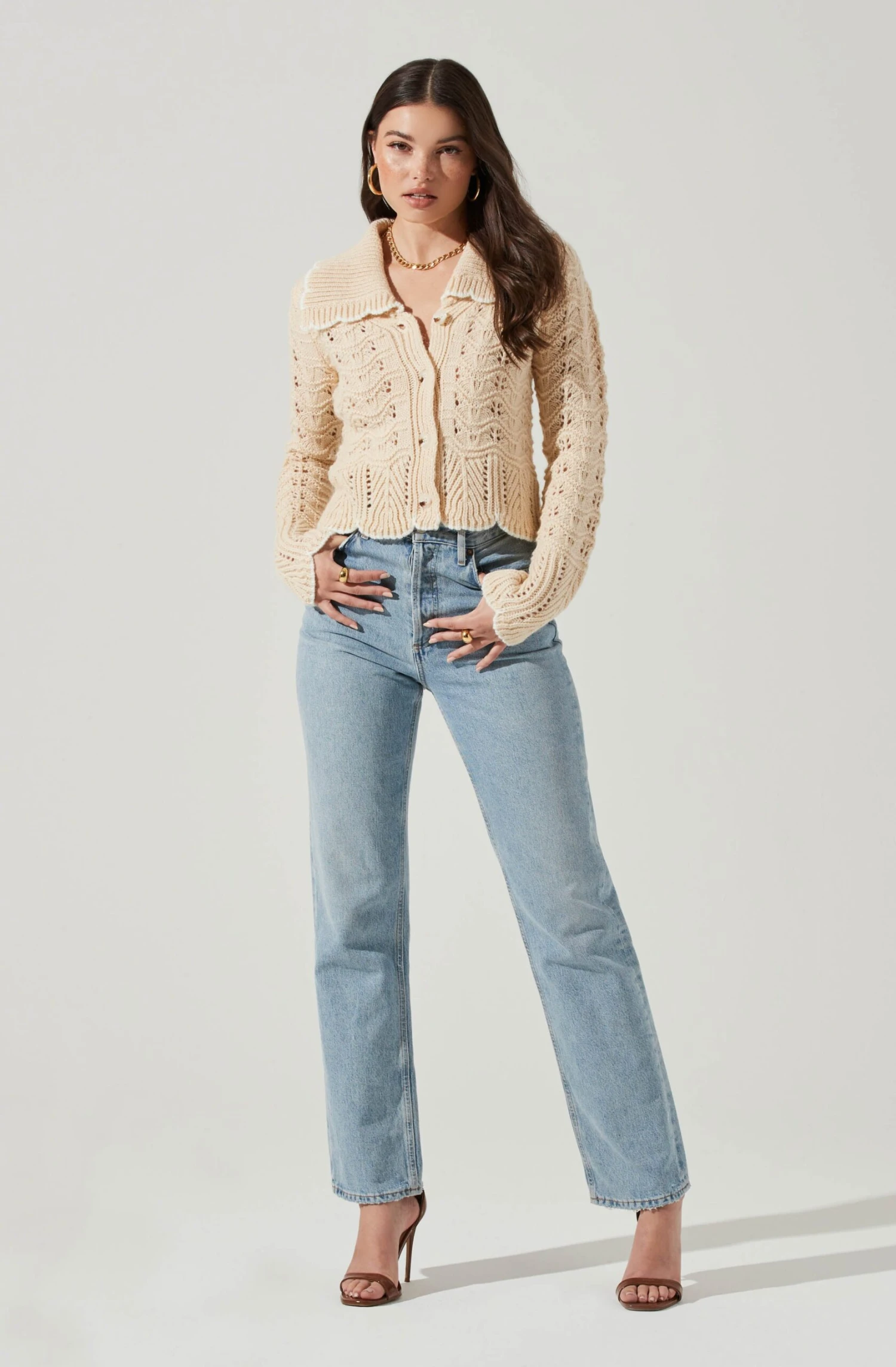 Scallop Collar Cardigan 4 Scallop Collar Cardigan - Image 2