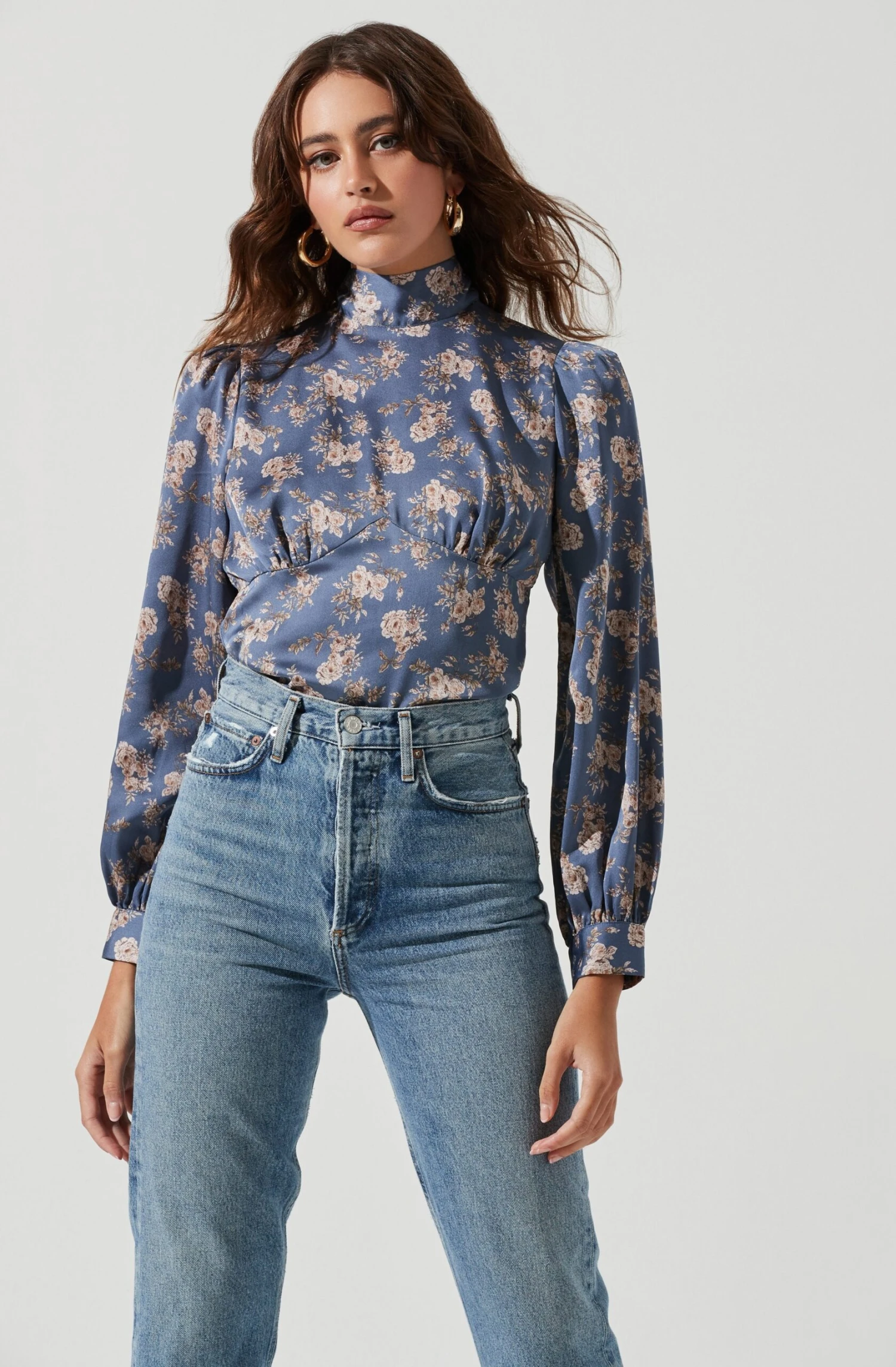 Mock Neck Tie Long Sleeve Top 4 Mock Neck Tie Long Sleeve Top - Image 2