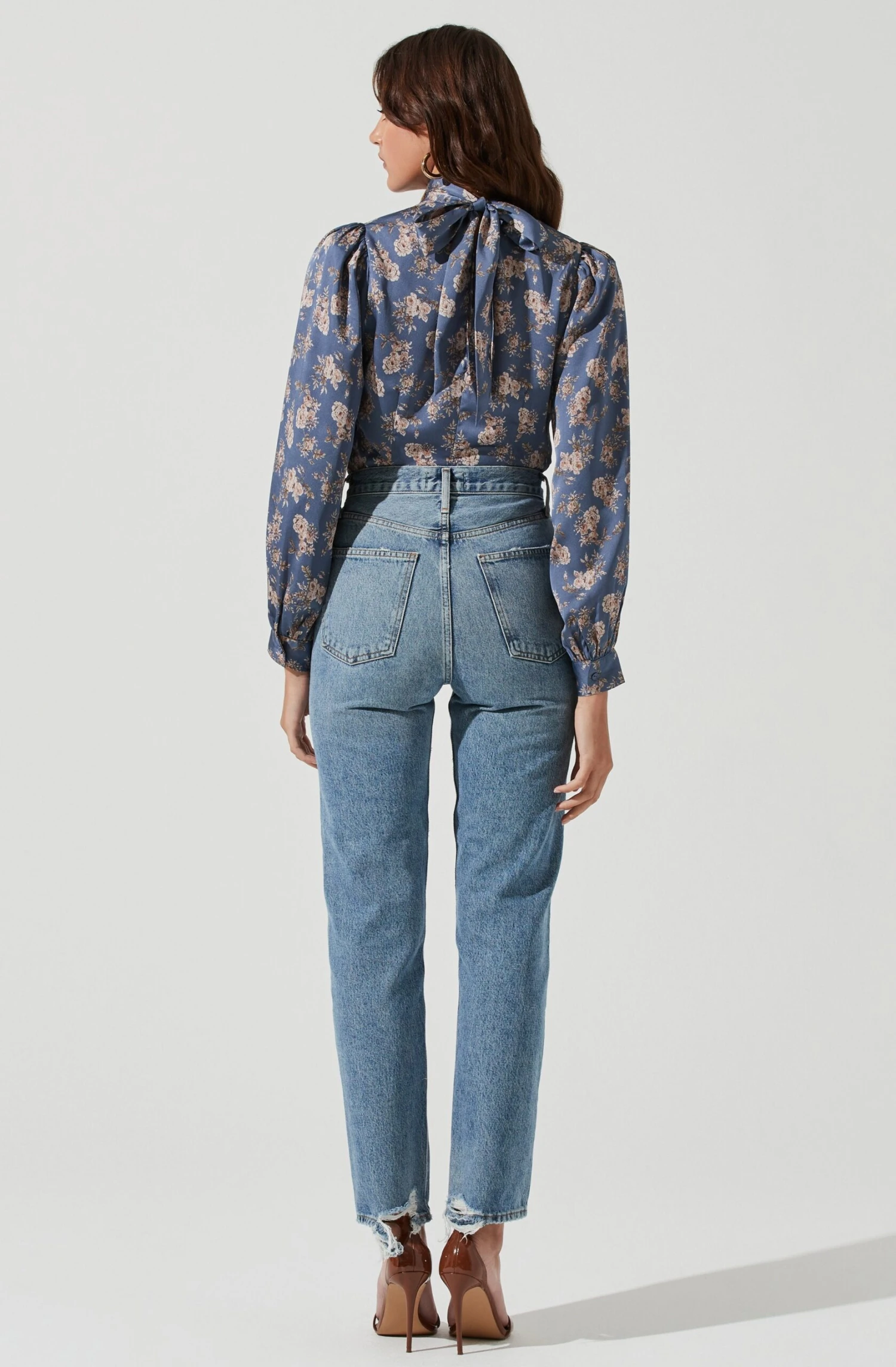 Mock Neck Tie Long Sleeve Top 5 Mock Neck Tie Long Sleeve Top - Image 3