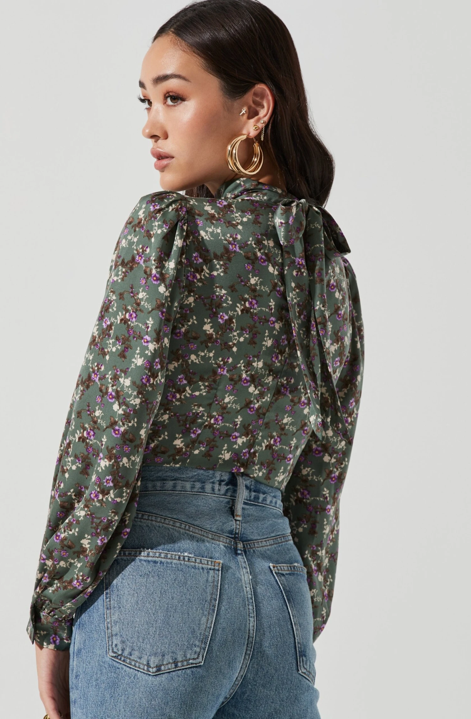 Mock Neck Tie Long Sleeve Top 14 Mock Neck Tie Long Sleeve Top - Image 12