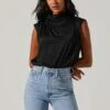 Cowl Neck Sleeveless Top