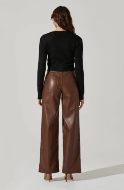 Pearl Button Cardigan -Astr The Label Shop AT17475 BLACK 4