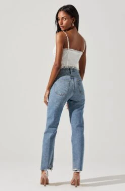 Lace Trim Front Tie Cami -Astr The Label Shop AT17640 WHITE 5