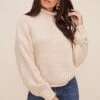 Mock Neck Knit Sweater