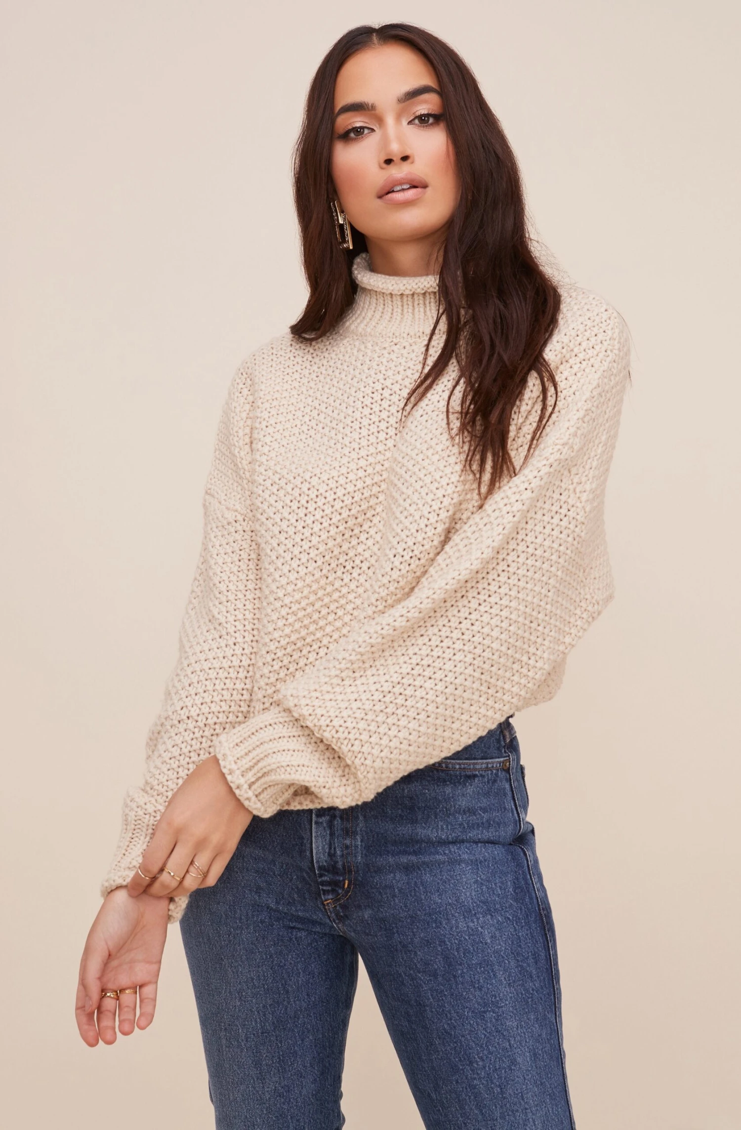 Mock Neck Knit Sweater 4 Mock Neck Knit Sweater - Image 2