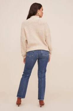 Mock Neck Knit Sweater 14 Mock Neck Knit Sweater -Astr The Label Shop E1679T CREAM 6