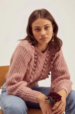 Tina Pom Pom Sweater -Astr The Label Shop FallSweaters 0506