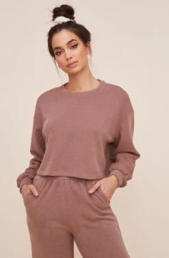 Knit Sweater And Pants Lounge Set 15 Knit Sweater And Pants Lounge Set -Astr The Label Shop LSET048 MOCHA 2