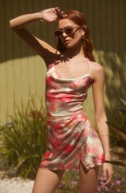 Triana Abstract Print Mini Skirt -Astr The Label Shop MAY MathchingSets 5