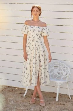 Off Shoulder Puff Sleeve Midi Dress -Astr The Label Shop MAY ProductHighlight 5