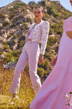 Brea Floral Quilted Cropped Puff Sleeve Jacket 13 Brea Floral Quilted Cropped Puff Sleeve Jacket -Astr The Label Shop Shoot 1401